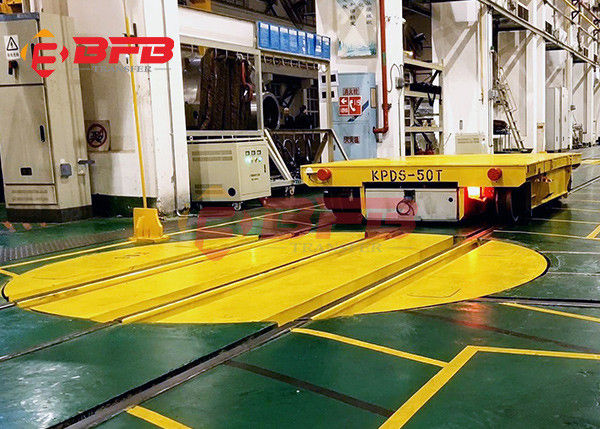 전송 손수레를 위한 플랫폼 턴테이블을 회전시키는 55개 톤 전기 크로스 트랙