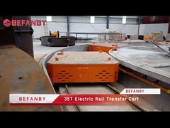 35T 공장 중량 전기 철도 전송 카트, 모터화 된 재료 전달 트랙 트롤리