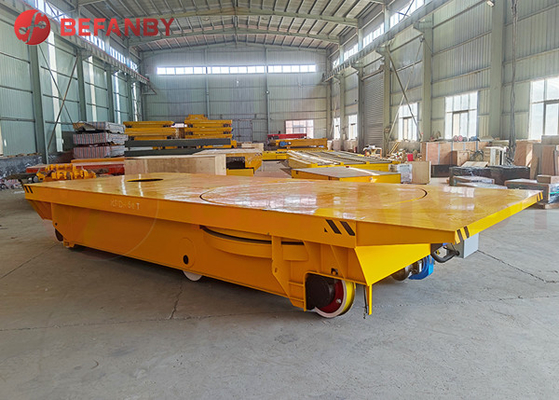 100t Low Voltage Steel Iron Handling Rail Transfer Cart