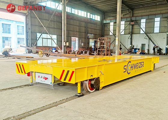 100t Low Voltage Steel Iron Handling Rail Transfer Cart