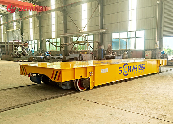 100t Low Voltage Steel Iron Handling Rail Transfer Cart