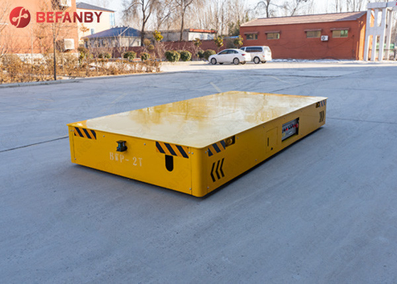 Electric Orange Color Heavy Duty Plant Trailer For Cement Floor Q235 Material