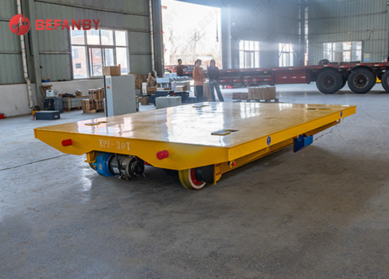 50T Safe Rail Motorized Carriage Battery Transfer Cart For Steel Plant