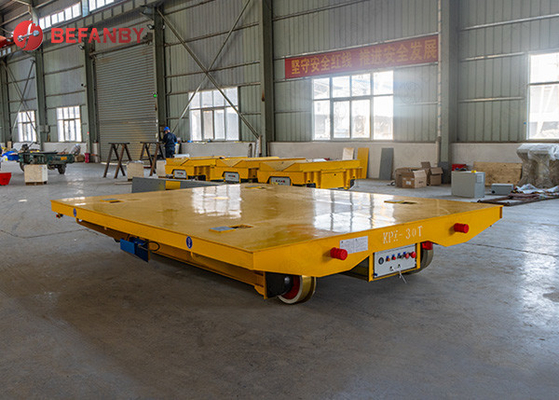 50T Safe Rail Motorized Carriage Battery Transfer Cart For Steel Plant