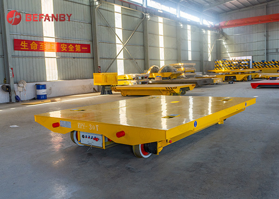 50T Safe Rail Motorized Carriage Battery Transfer Cart For Steel Plant