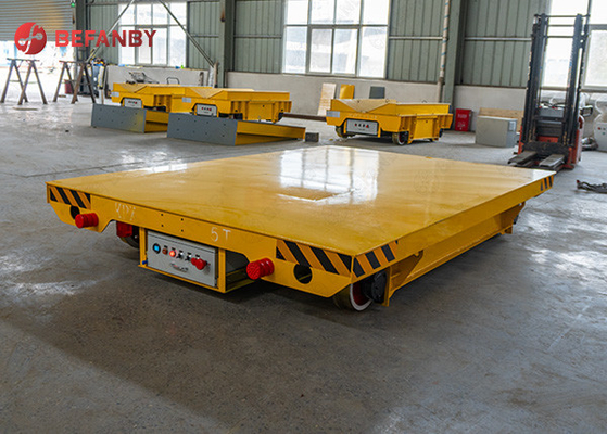 50T Safe Rail Motorized Carriage Battery Transfer Cart For Steel Plant