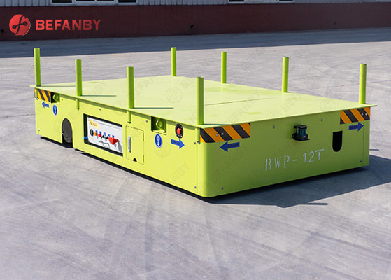 Electric Orange Color Heavy Duty Plant Trailer For Cement Floor Q235 Material