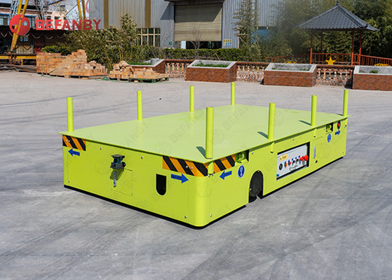 Electric Orange Color Heavy Duty Plant Trailer For Cement Floor Q235 Material