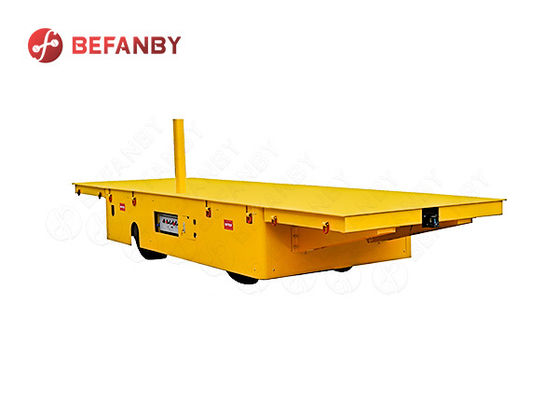 Customized Load Capacity Battery Operated Trackless Transfer Cart with Steel Construction for Heavy Load Handling