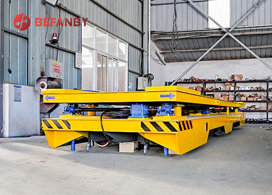 Heavy Load Battery Rail Transfer Cart With Lift Device and 1-500T Load Capacity