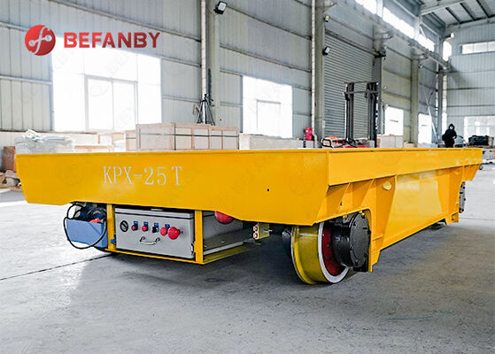 25 Ton Battery Powered Rail Transfer Cart with Cast Steel Wheels for Heavy Load Handling