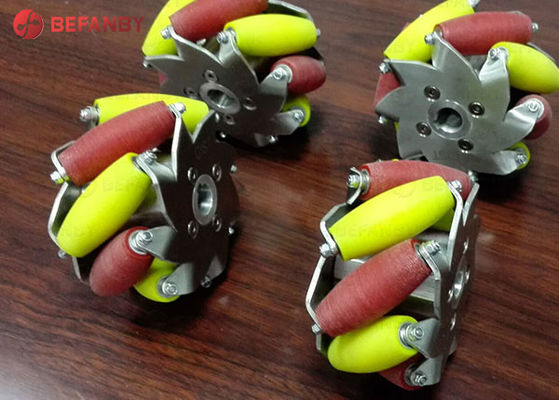 AGV 및 전방향 응용 분야용 6인치 600kg 부하 PU 메카넘 휠