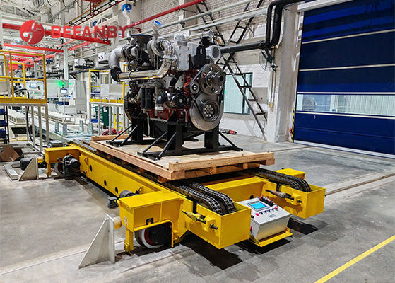 지능형 내비게이션 시스템과 함께 15T 중량 배터리 작동 RGV 로봇 전송 카트