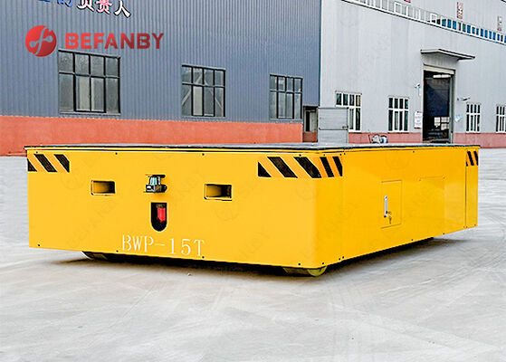 15T 로드 용량 산업용 PU 바퀴와 원격 제어로 된 트랙 없는 전송 카트