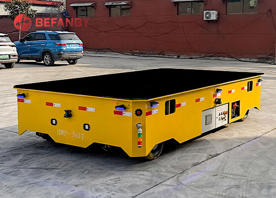50톤 맞춤형 강철 구조 프레임 무궤도 평면 이송 카트