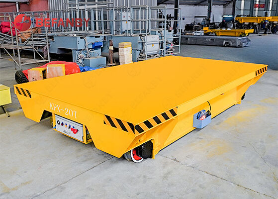 Heavy Load 20 Ton Rail Transfer Cart With Customized Cast Reel Wheel