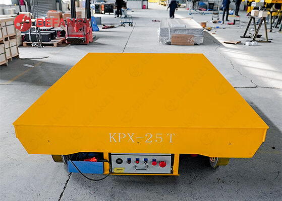 25톤 배터리 구동 레일 이송 카트 (주철 바퀴, 중하중용)